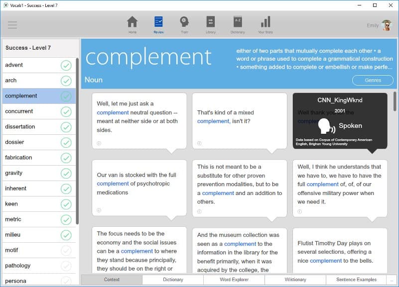 Vocab1 Screenshots - context-learning