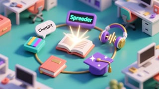 image of a workflow setup showing productivity and work tools to read faster in an office environment