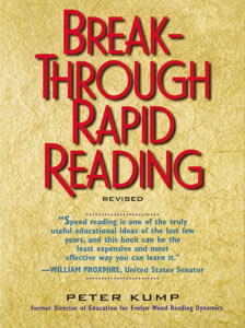 illustrated book cover with title and author name for breakthrough rapid reading