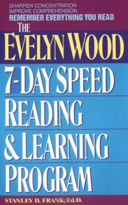 illustrated book cover with title and author name for 7 day speed reading & learning