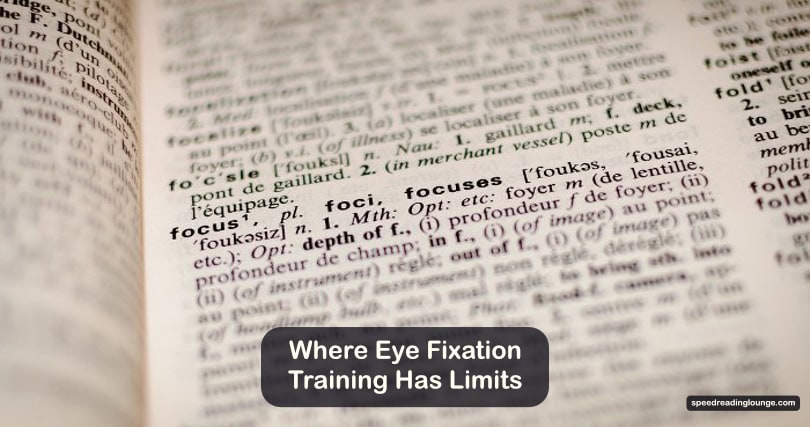 dictionary with word focus to visualize limits of eye movement training in reading.