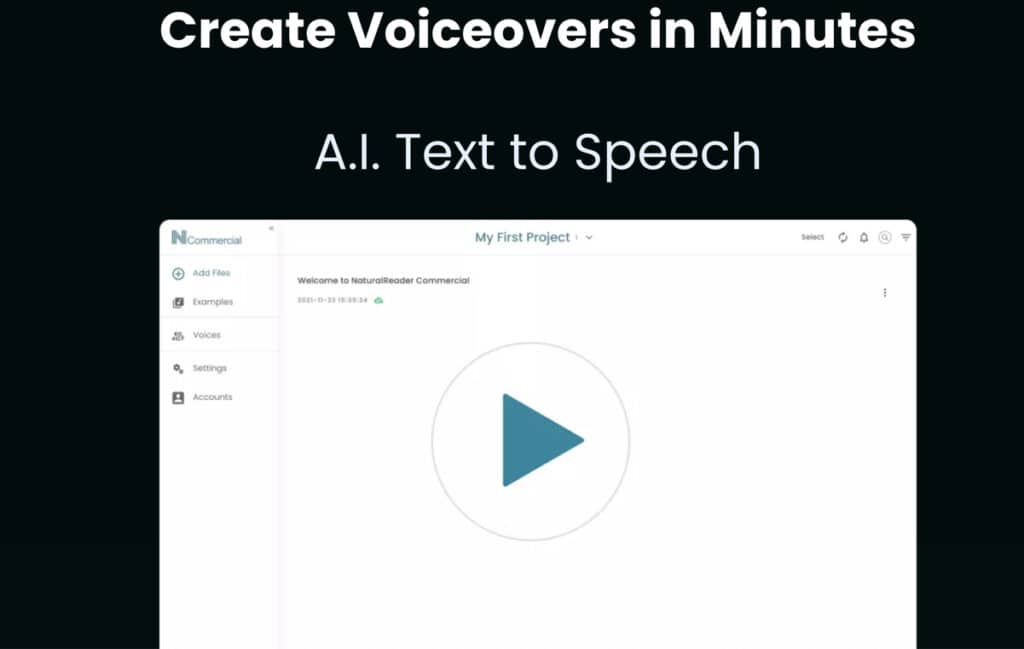 user interface of naturalreader-tts-voiceovers