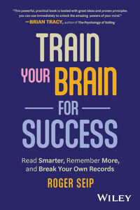 illustrated book cover with title and author name for train your brain for success